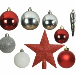 Kit de décoration de sapin de Noël Novae multi Blanc / Rouge