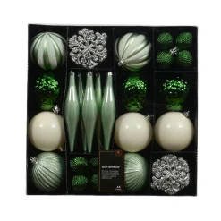 Kit de décoration de sapin de Noël Christmas Vert matcha et blanc laine