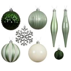 Kit de décoration de sapin de Noël Christmas Vert matcha et blanc laine