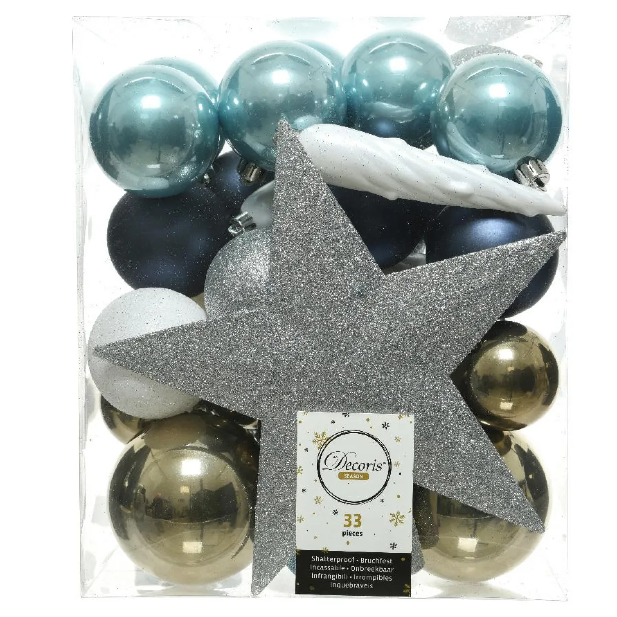 Kit de décoration de sapin de Noël Novae multi Argent