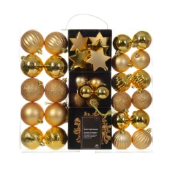 Kit de décoration de Sapin de Noël (40 pcs) Cristal Or