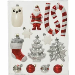 Kit de décoration de sapin de Noël Manaé Rouge