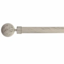 Kit de tringle extensible (L210 - L380 cm / D28 mm) Gaia Ivoire et noir