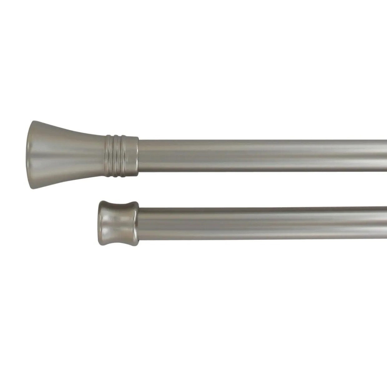 Kit de tringle extensible Double barres (L120 - L210 cm / D19 mm) Lotus Argent