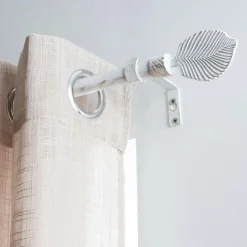 Kit de tringle extensible (L120 - L210 cm / D19 mm) Exotica Blanc et or