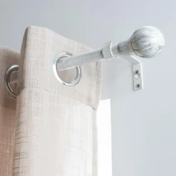 Kit de tringle extensible (L210 - L380 cm / D19 mm) Touch of Zen Blanc et Or