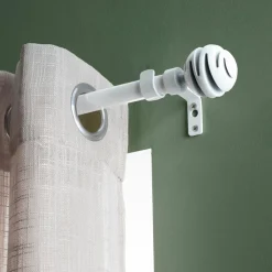 Kit de tringle extensible (L210 - L380 cm / D19 mm) Villalouise Blanc laqué