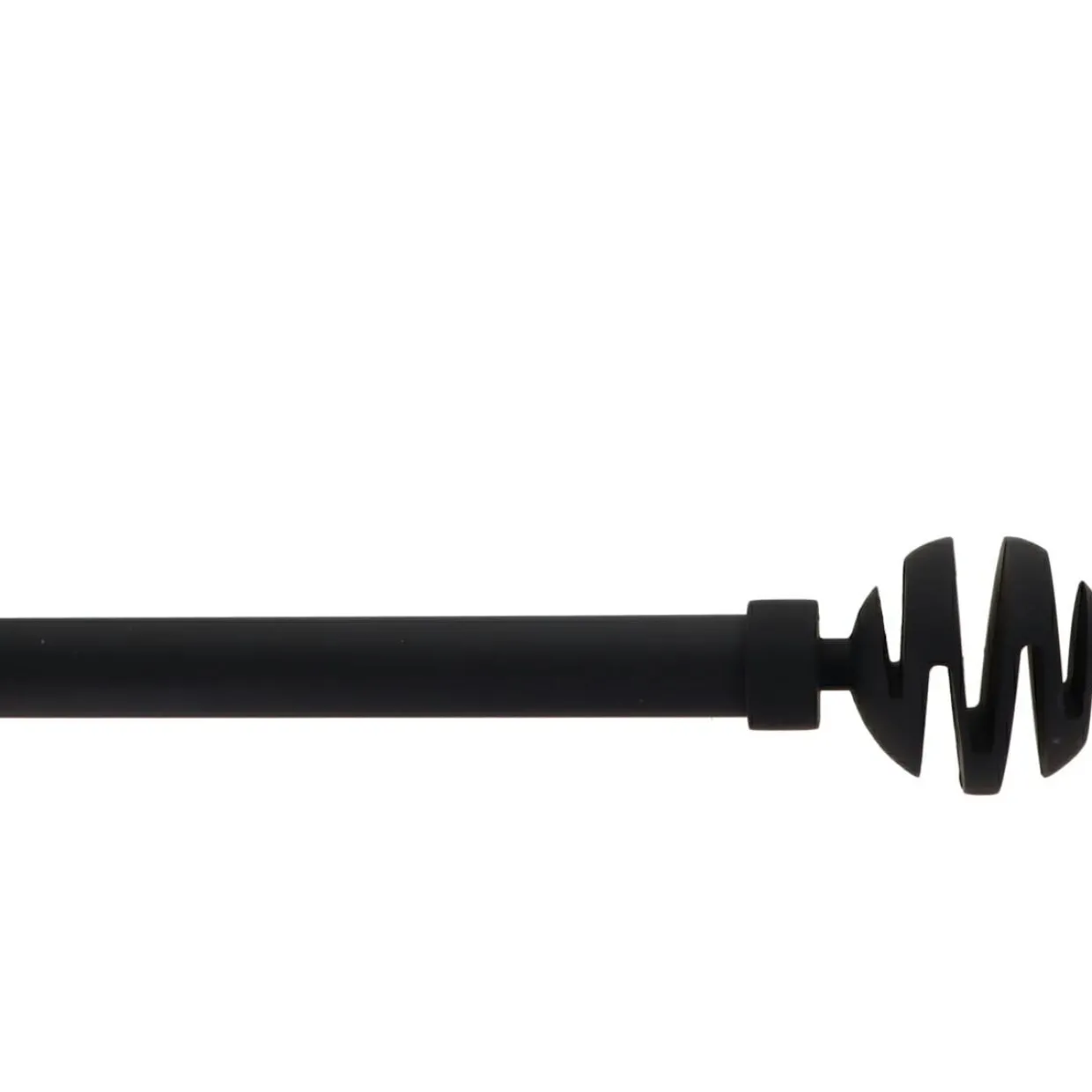 Kit de tringle rideau extensible (L120 - L210 cm / D19 mm) Villalouise Noir mat