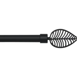 Kit de tringle rideau extensible (L120 - L210 cm / D19 mm) Amazonia Noir mat