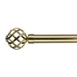 Kit de tringle rideau extensible (L120 - L210 cm / D28 mm) Florence Or
