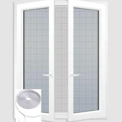 Kit moustiquaire fenêtre (180 x 170 cm) Blanc