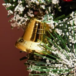 Lampadaire de Noël illuminé et animé 33 LED (H180 cm) Neige tombante Noir