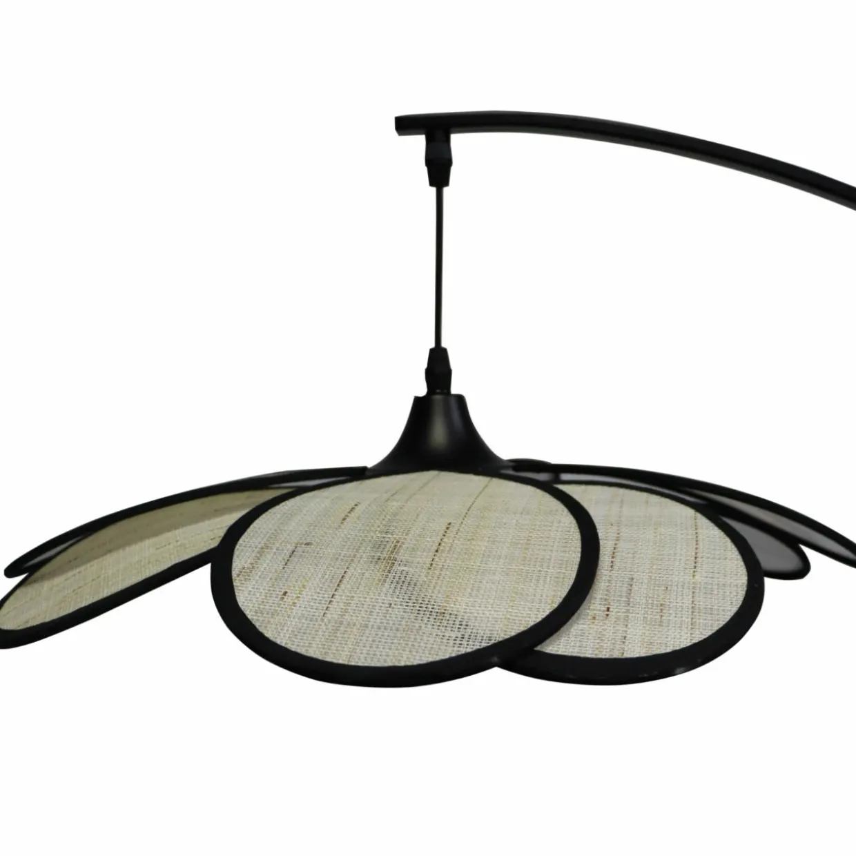 Lampadaire design pétale (H156 cm) Teruel Noir