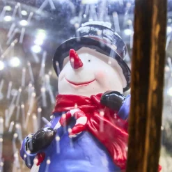 Lampadaire double illuminé 66 LED (H188 cm) Noël Magique Noir