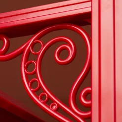 Lampadaire double illuminé 66 LED (H188 cm) Noël Magique Rouge