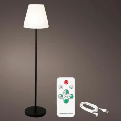 Lampadaire extérieur sans fil rechargeable USB LED (H150 cm) Brooklyn Noir