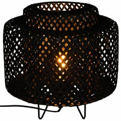 Lampe à poser bambou (H27 cm) Liby Noir