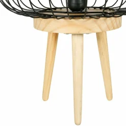 Lampe à poser bois et métal (H38 cm) Cicerone Noir