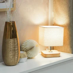 Lampe à poser bois (H21 cm) Toxey Ivoire