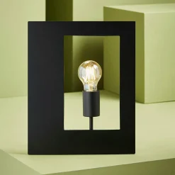Lampe à poser design métal (H33,5 cm) Cuadro Noir