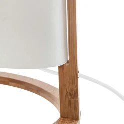 Lampe à poser en bois (H26 cm) Roni Blanche