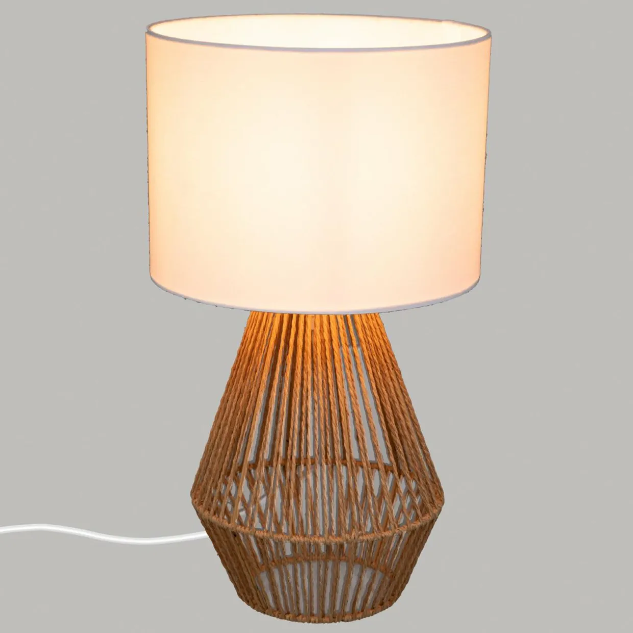 Lampe à poser en cordes (H40 cm) Lila Naturelle