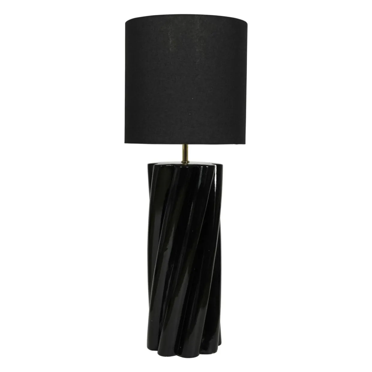 Lampe à poser en Céramique (H104 cm) Twist Noire