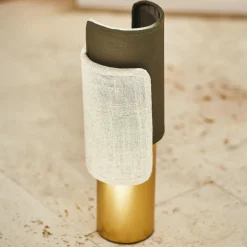 Lampe à poser en métal (H28 cm) Bourgeon Verte