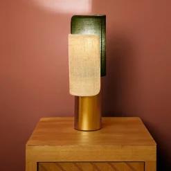Lampe à poser en métal (H28 cm) Bourgeon Verte