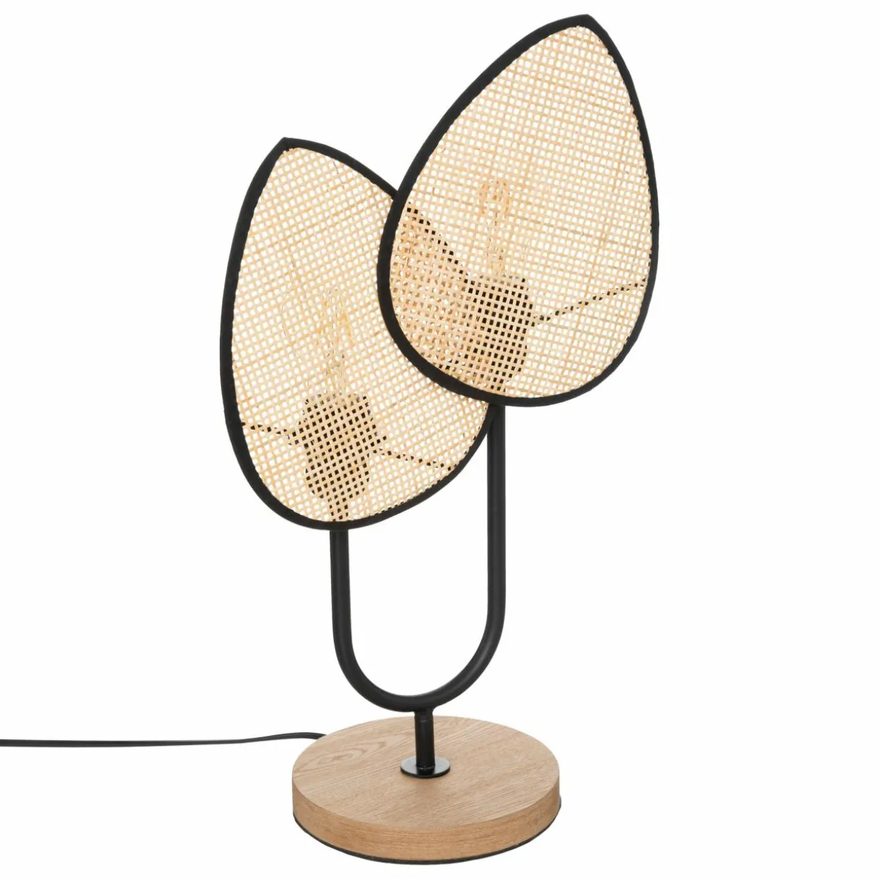 Lampe à poser en rotin (H44 cm) Olme Beige