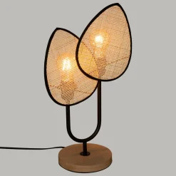 Lampe à poser en rotin (H44 cm) Olme Beige