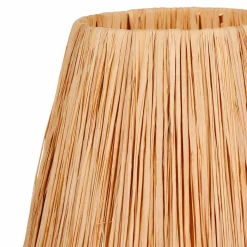 Lampe à poser en verre et corde (H40 cm) Haddock Naturel