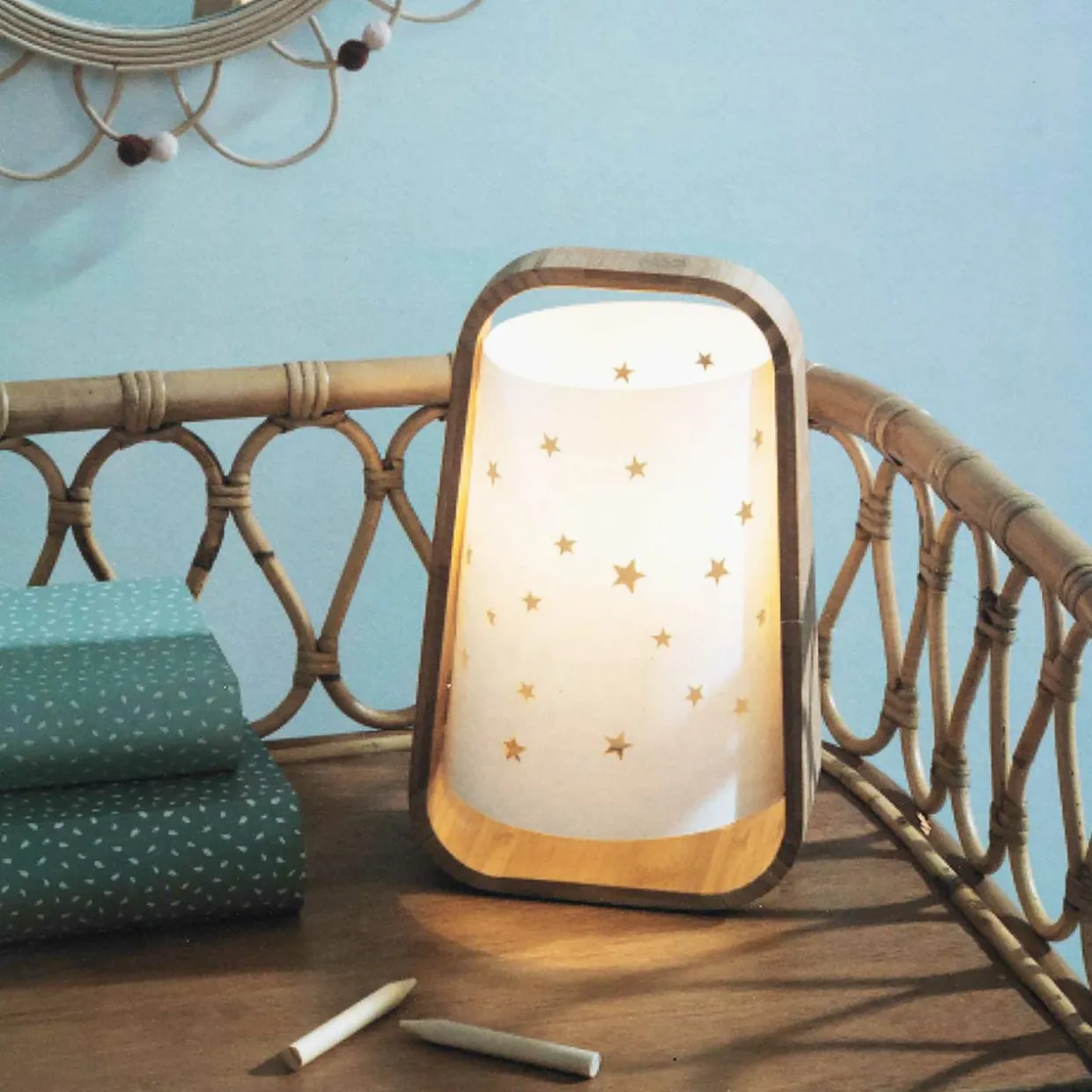 Lampe à poser enfant (H26.5 cm) Etoile Blanche