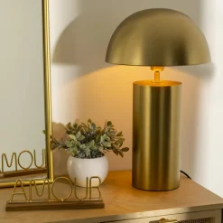 Lampe à poser industrielle métal (50 cm) Champi Or