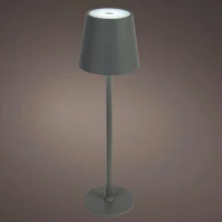 Lampe de table sans fil rechargeable USB 48 LED (H37 cm) Brooklyn Gris