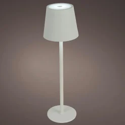 Lampe de table sans fil rechargeable USB 48 LED (H37 cm) Brooklyn Blanc