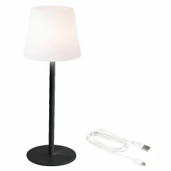 Lampe de table sans fil rechargeable USB (H40 cm) Manhattan Noir