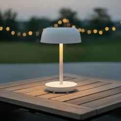 Lampe de table solaire 100 lumens (H29 cm) Singapour Blanc