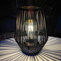 Lampe de table solaire LED (H23 cm) Calabre Noir