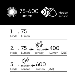 Lampe murale solaire 600 lumens (H12,5 cm) Elite Gris anthracite