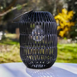 Lanterne de jardin solaire LED (H24,5 cm) Toscane Noir