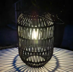 Lanterne de jardin solaire LED (H24,5 cm) Toscane Noir
