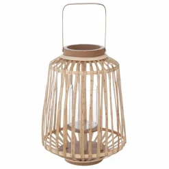 Lanterne en rotin (H35 cm) Naturalys Beige