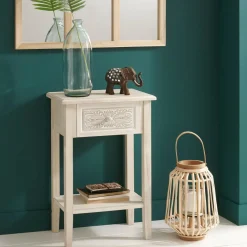 Lanterne en rotin (H35 cm) Naturalys Beige