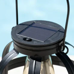 Lanterne solaire métal LED (H18,5 cm) Julia Noir