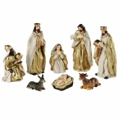 Les 8 santons (H12 cm) de Olga