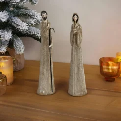 Les 2 santons (Hauteur 35 cm) de Thomas