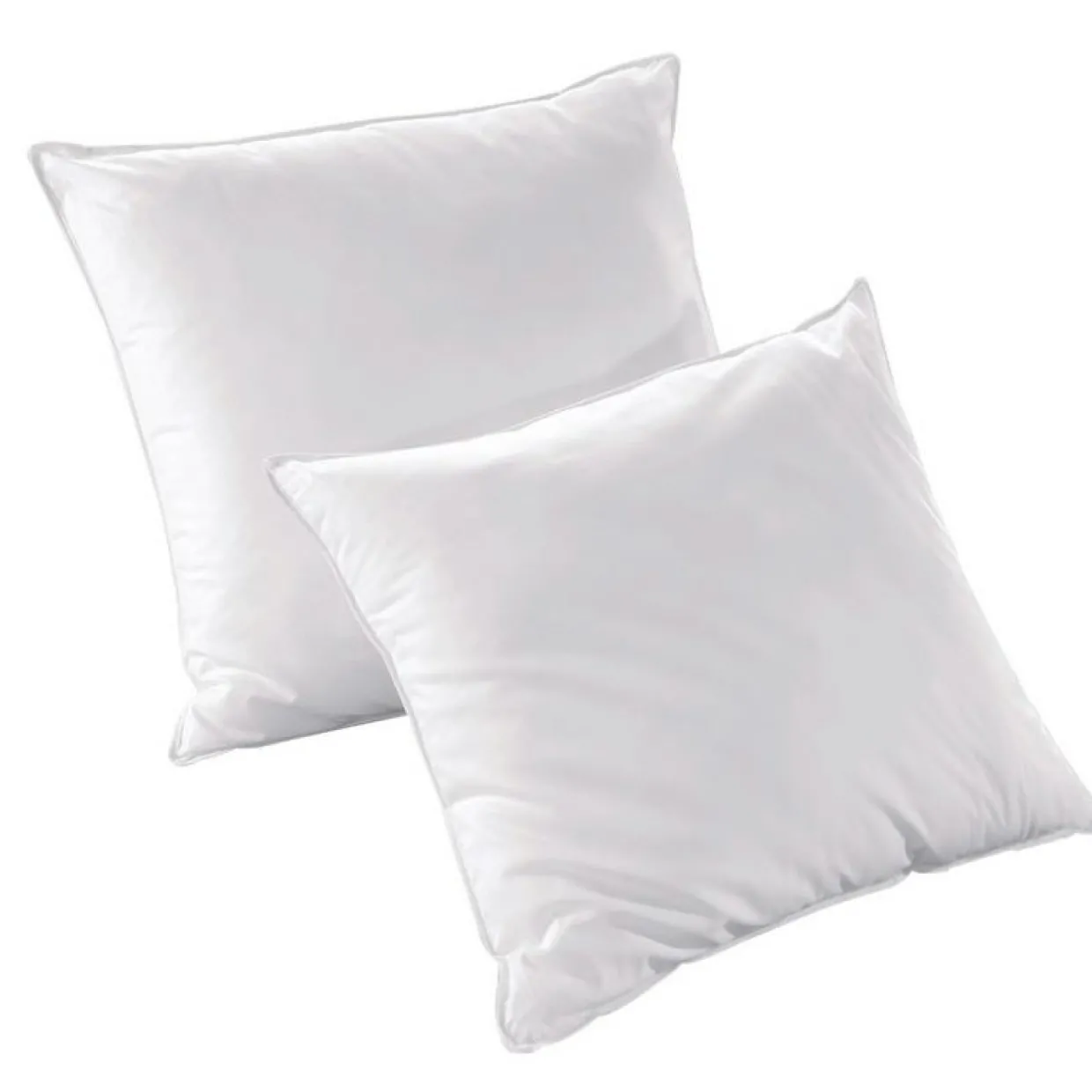 Lot Couette chaude anti-acariens (280 x 240 cm) + 2 Oreillers (60 x 60 cm) Comète Blanche