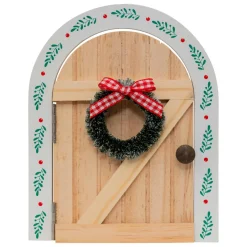 Lot de 10 accessoires déco en bois (H17 cm) Porte de petite souris Multicolore
