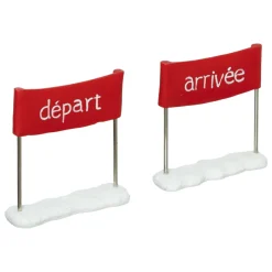 Lot de 3 accessoires (H10 cm) Sport d'hiver pour village